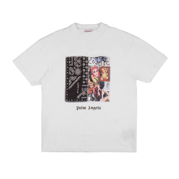 PALM ANGELS Bandana Collage t-shirt - white PALM ANGELS Bandana Collage t-shirt - white