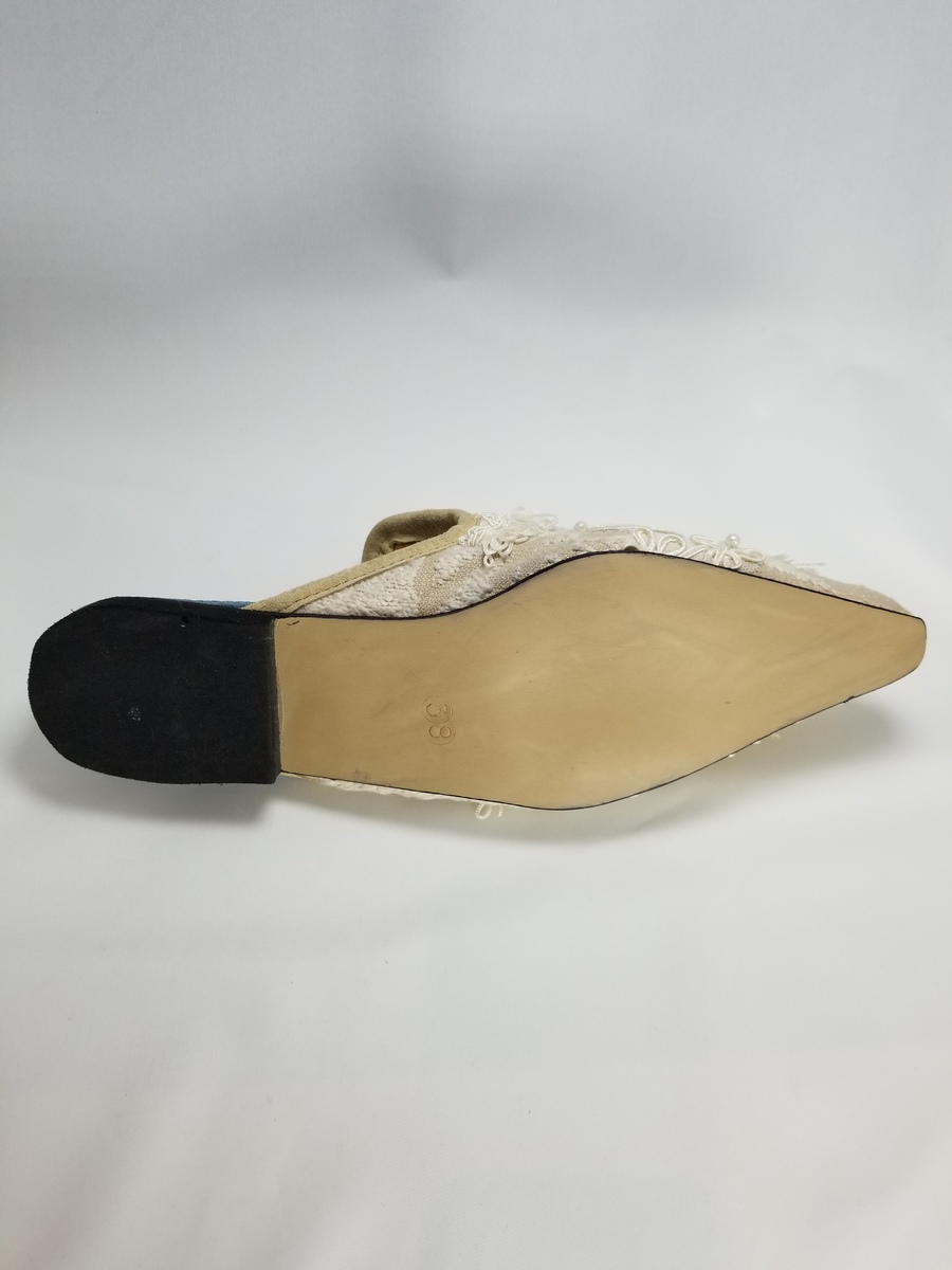 Coast & Koi Tapestry with Pearls and Silk Tassel Shoes - Ivory  - Image 4 of 4