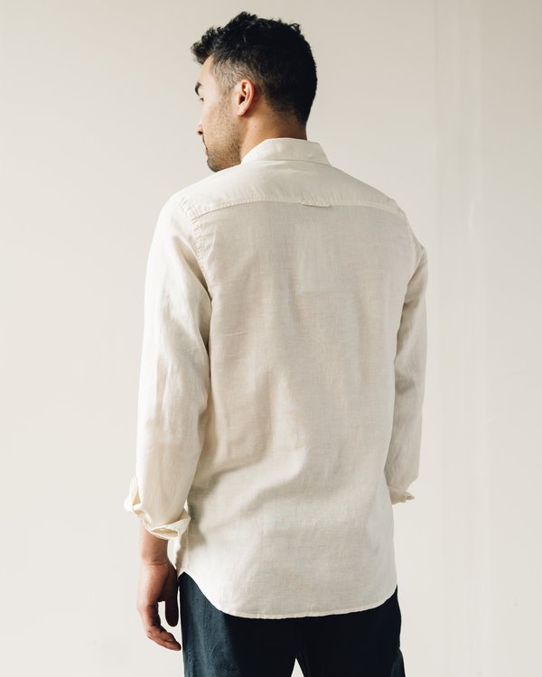 Folk Stitch Pocket Shirt - Stone Folk Stitch Pocket Shirt - Stone
