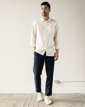 Folk Stitch Pocket Shirt - Stone Folk Stitch Pocket Shirt - Stone