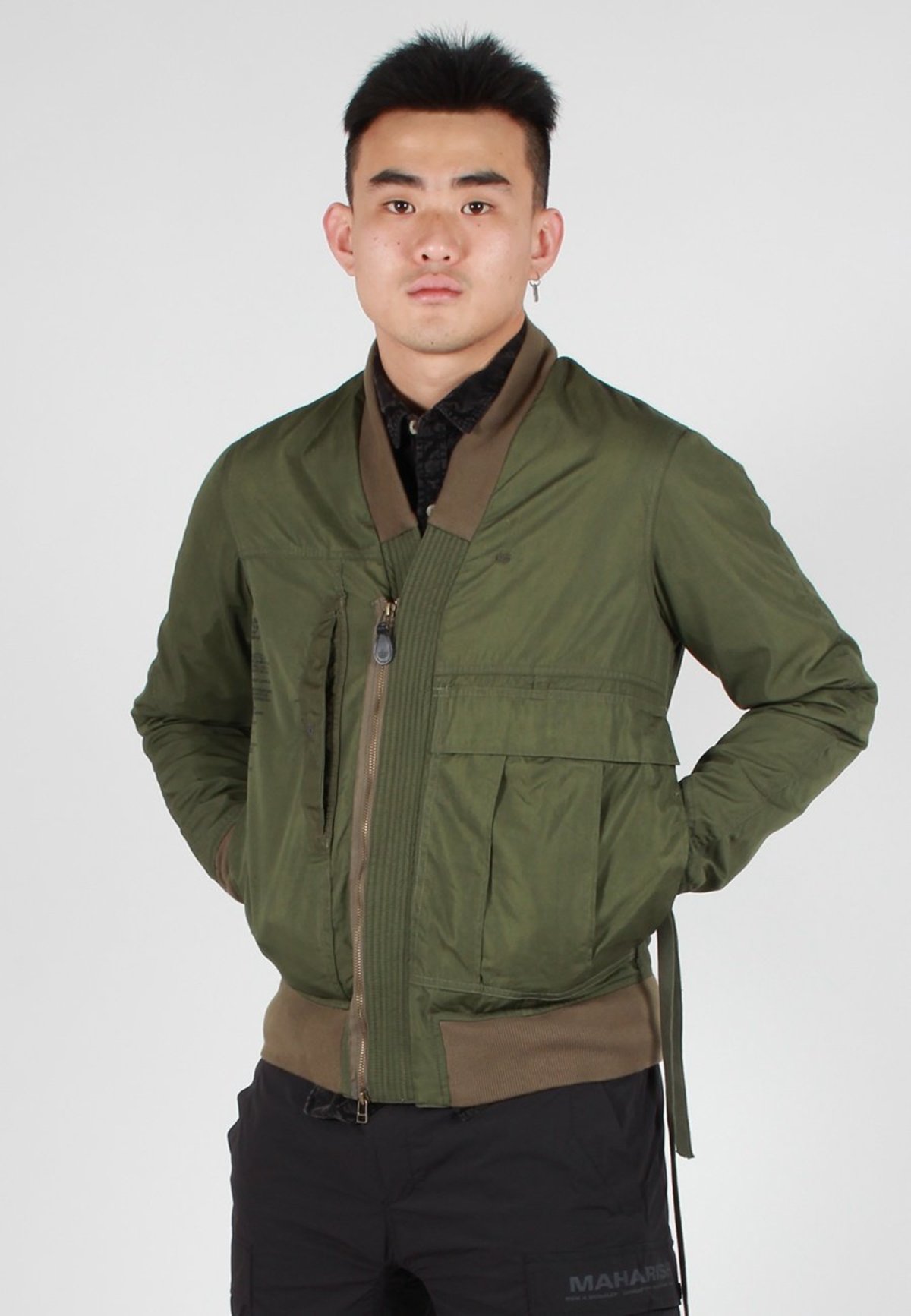 Maharishi Upcycled M51 Kimono Rib Jacket - Olive | Garmentory