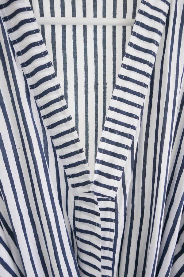 Karu Striped Robe - Midnight Blue Karu Striped Robe - Midnight Blue