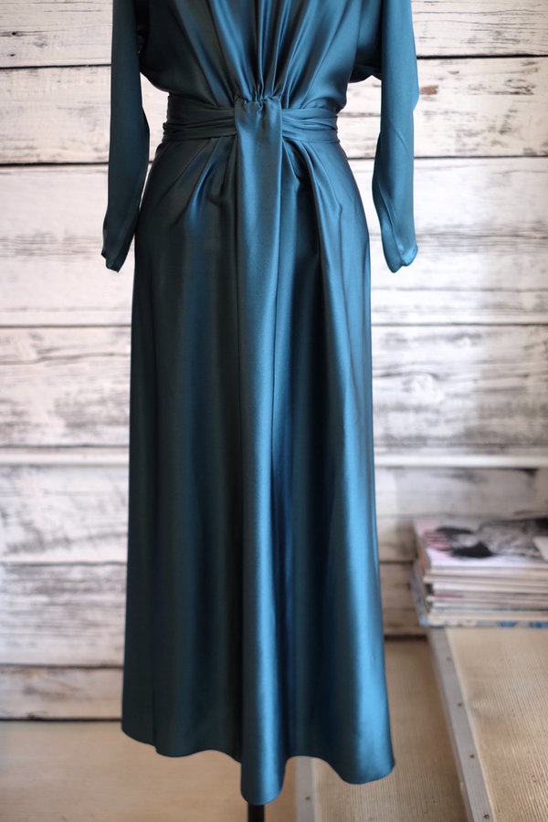 LUPE Gina V Dress - deep green