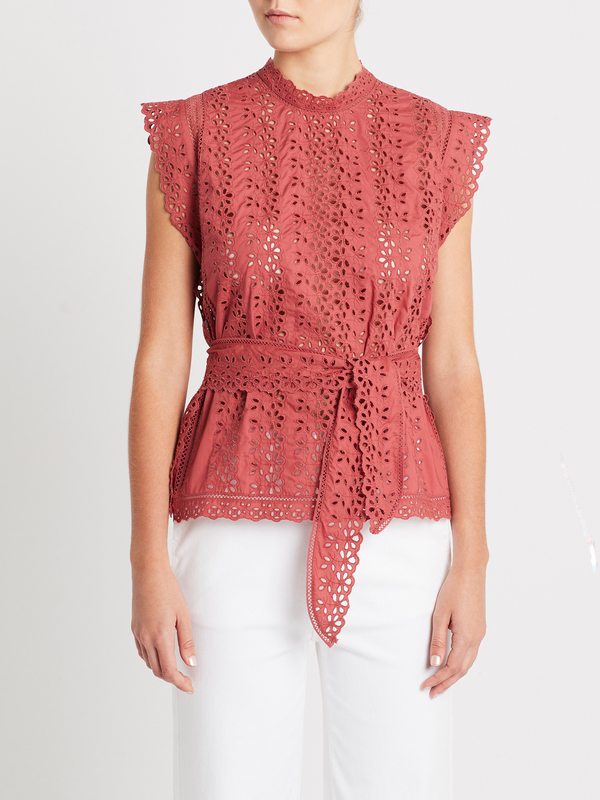 Rebecca Taylor Karina Top - Cinnamon Rebecca Taylor Karina Top - Cinnamon