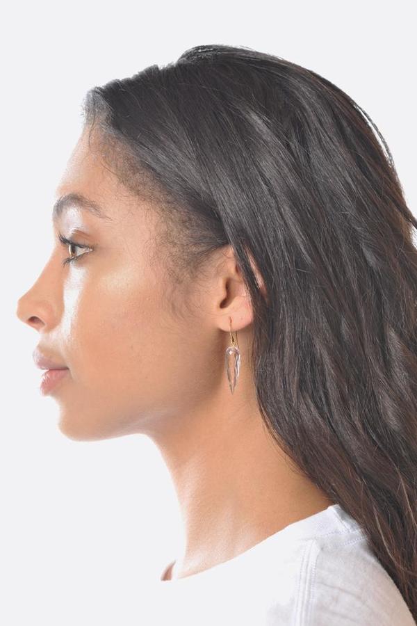 Percent Jewelry Long Faceted Rock Crystal Drop Earring Percent Jewelry Long Faceted Rock Crystal Drop Earring