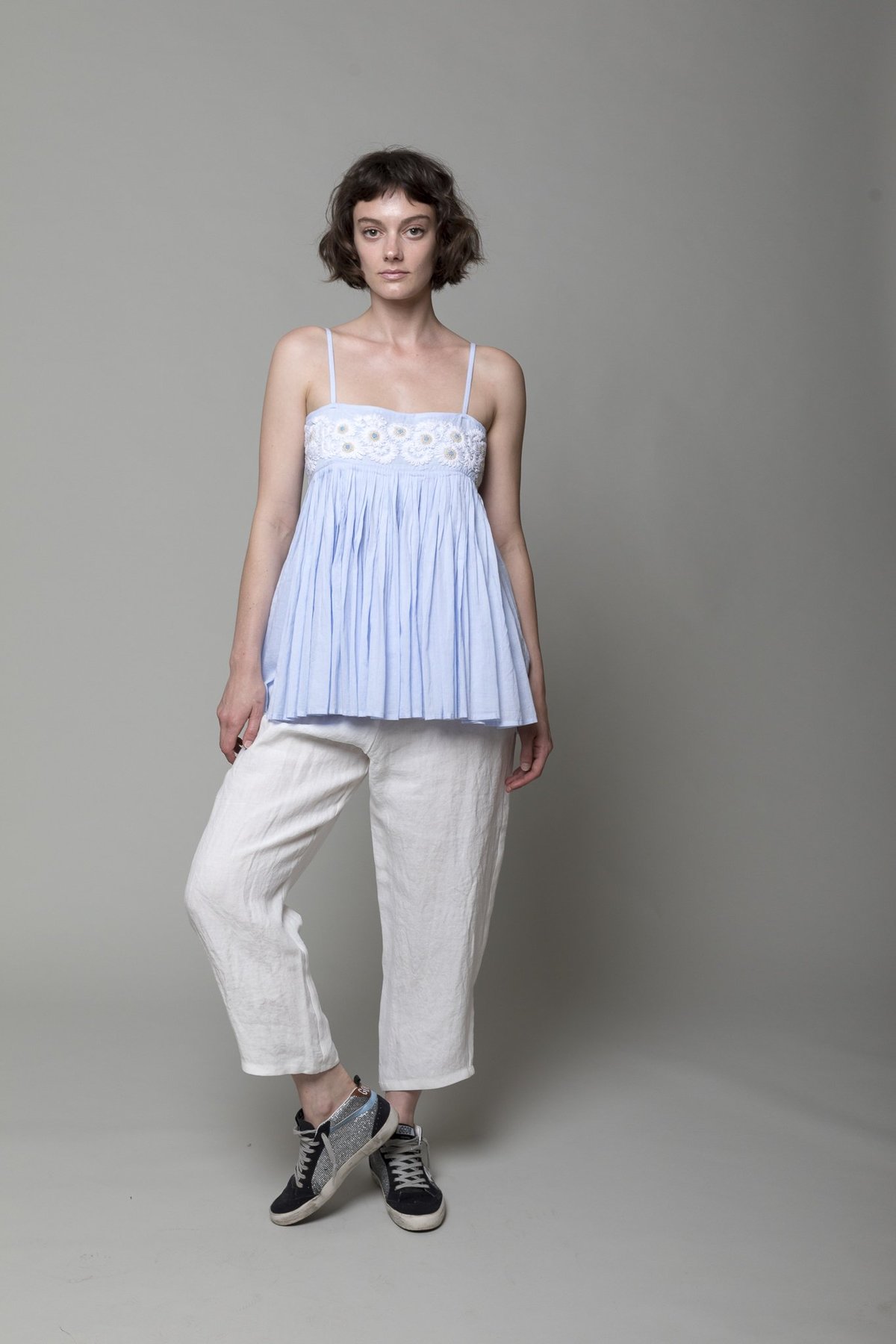 A Punto B Linen Trousers - Latte - Image 1 of 5