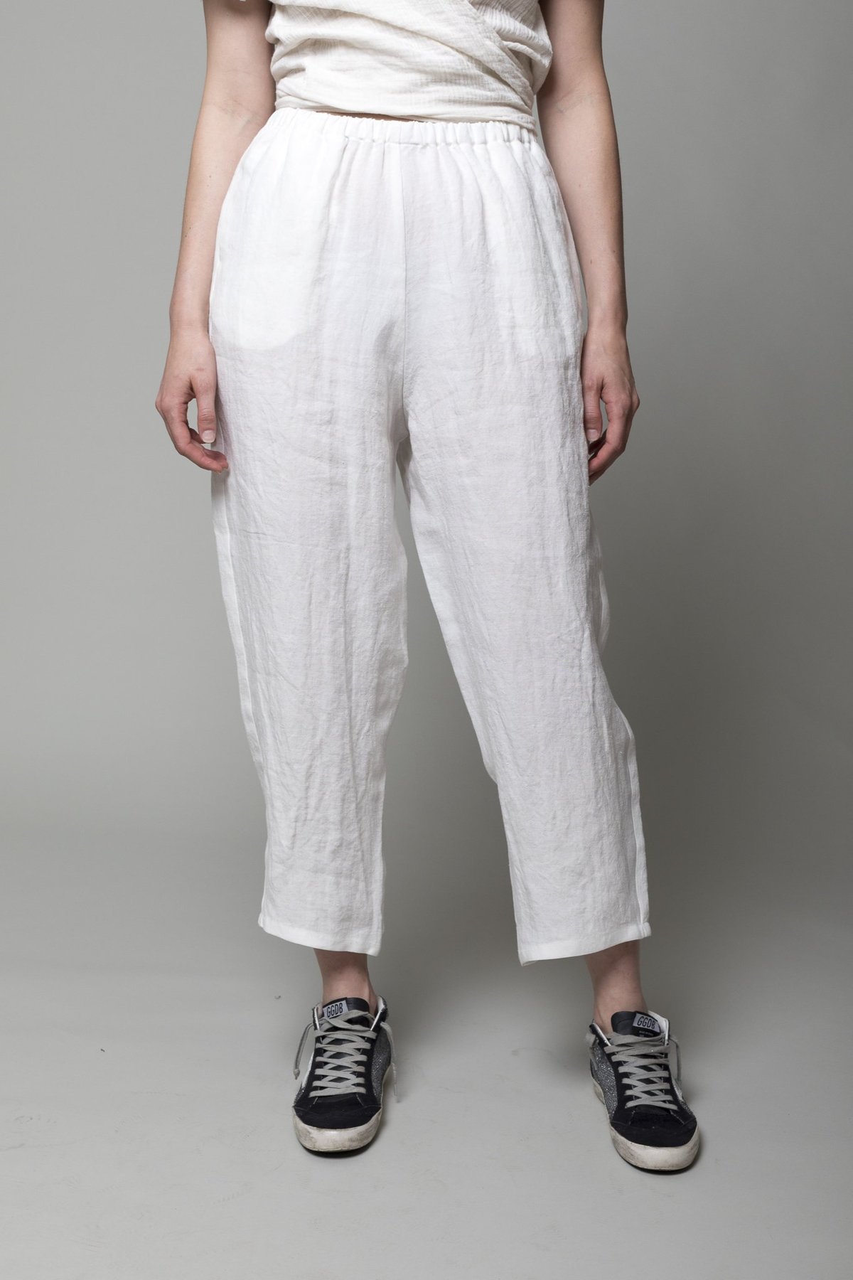 A Punto B Linen Trousers - Latte - Image 2 of 5