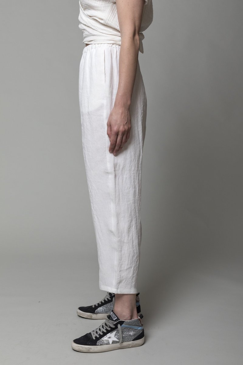 A Punto B Linen Trousers - Latte
