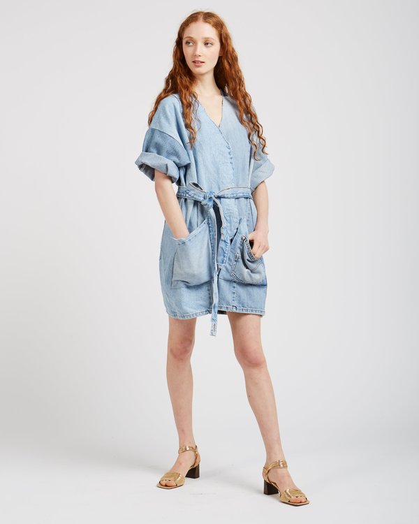 SilkDenim Denim Patchwork Jumpsuit SilkDenim Denim Patchwork Jumpsuit
