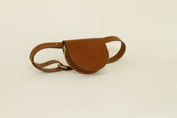 UNISEX ASHYA PALMETTO MINI BELT BAG - TOFFEE UNISEX ASHYA PALMETTO MINI BELT BAG - TOFFEE