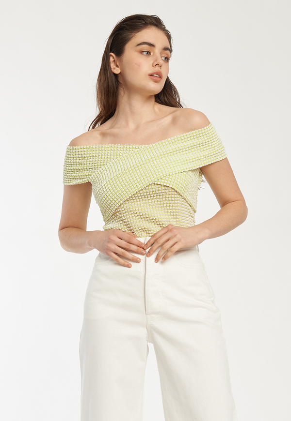 Rita Row Linda Top - Green Embossed Rita Row Linda Top - Green Embossed