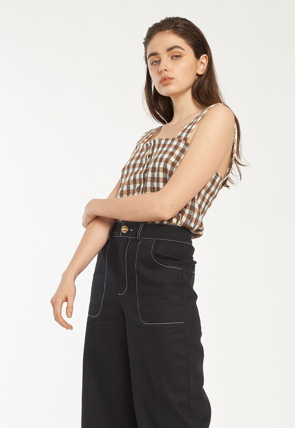 Rita Row Rat Top - Brown Gingham Rita Row Rat Top - Brown Gingham