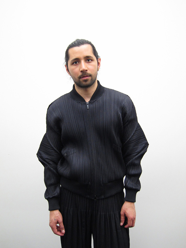 Bomber Issey Miyake Vintage - Veste Homme Taille M - Noir Coton - Parfait état
