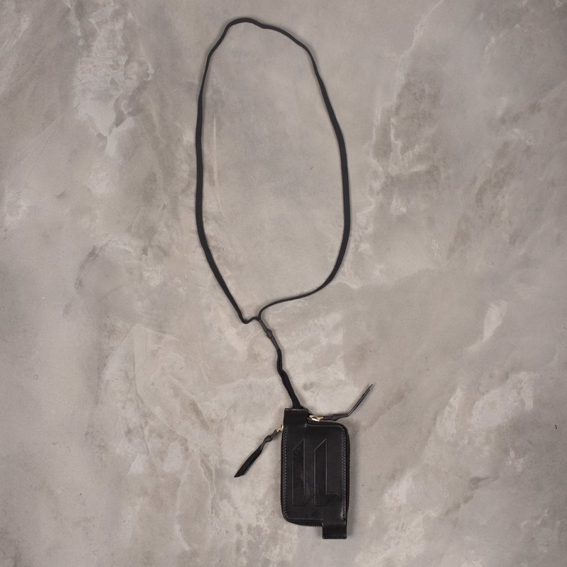 11 by Boris Bidjan Saberi Cow Skin Wallet - Black | Garmentory