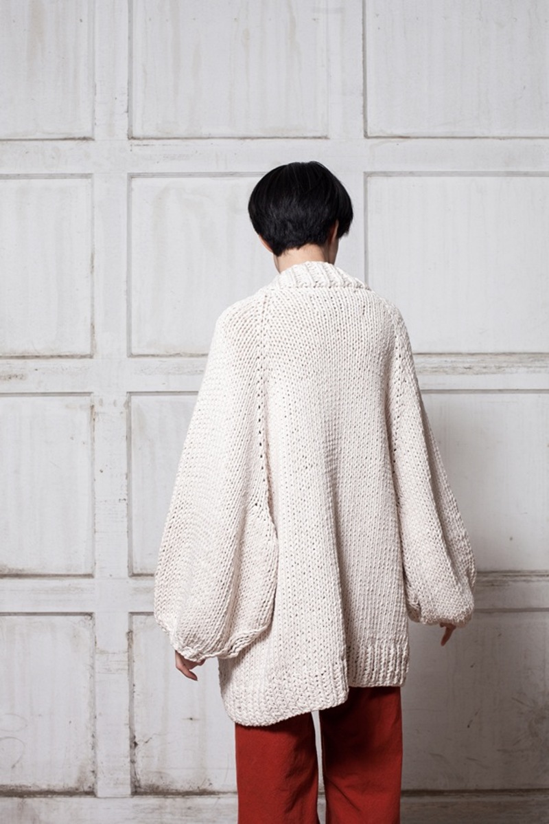 I Love Mr. Mittens Balloon Sleeve Cardigan - champagne