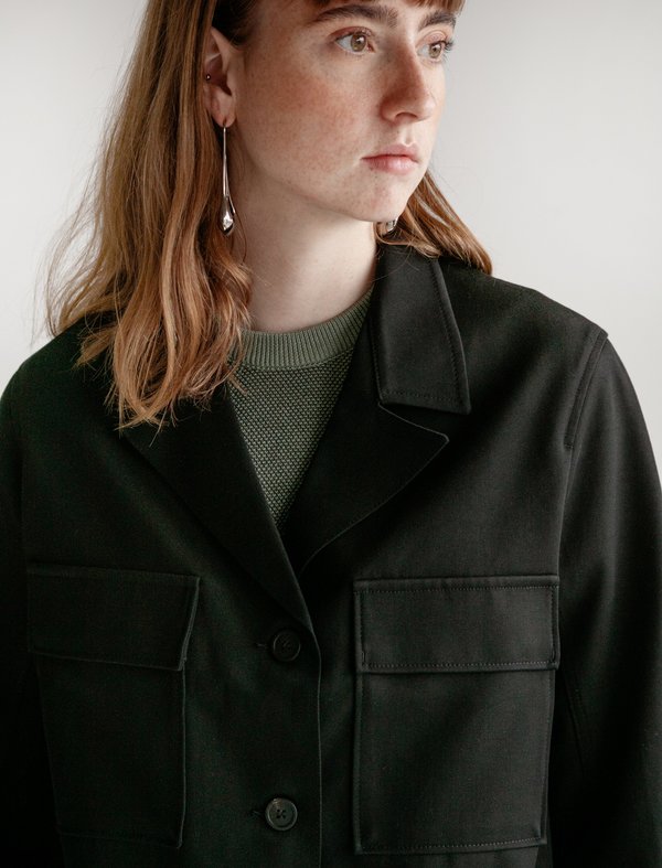 Studio Nicholson Frink Belted Jacket - Black Studio Nicholson Frink Belted Jacket - Black