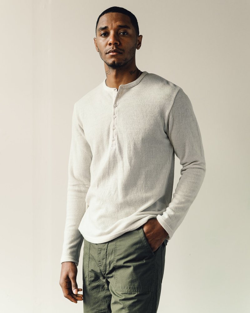 Kapital Lamb Wool Henley - White | Garmentory