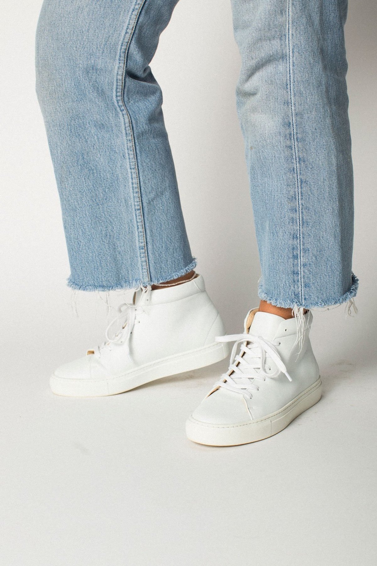 Sydney Brown High Sneaker - White - Image 1 of 4