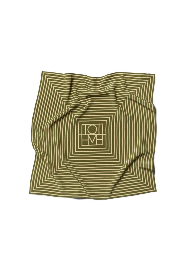 Totême ＊San Remo ＊スカーフ ＊ TOTÊME San Remo Silk Scarf - Green Monogram | Garmentory