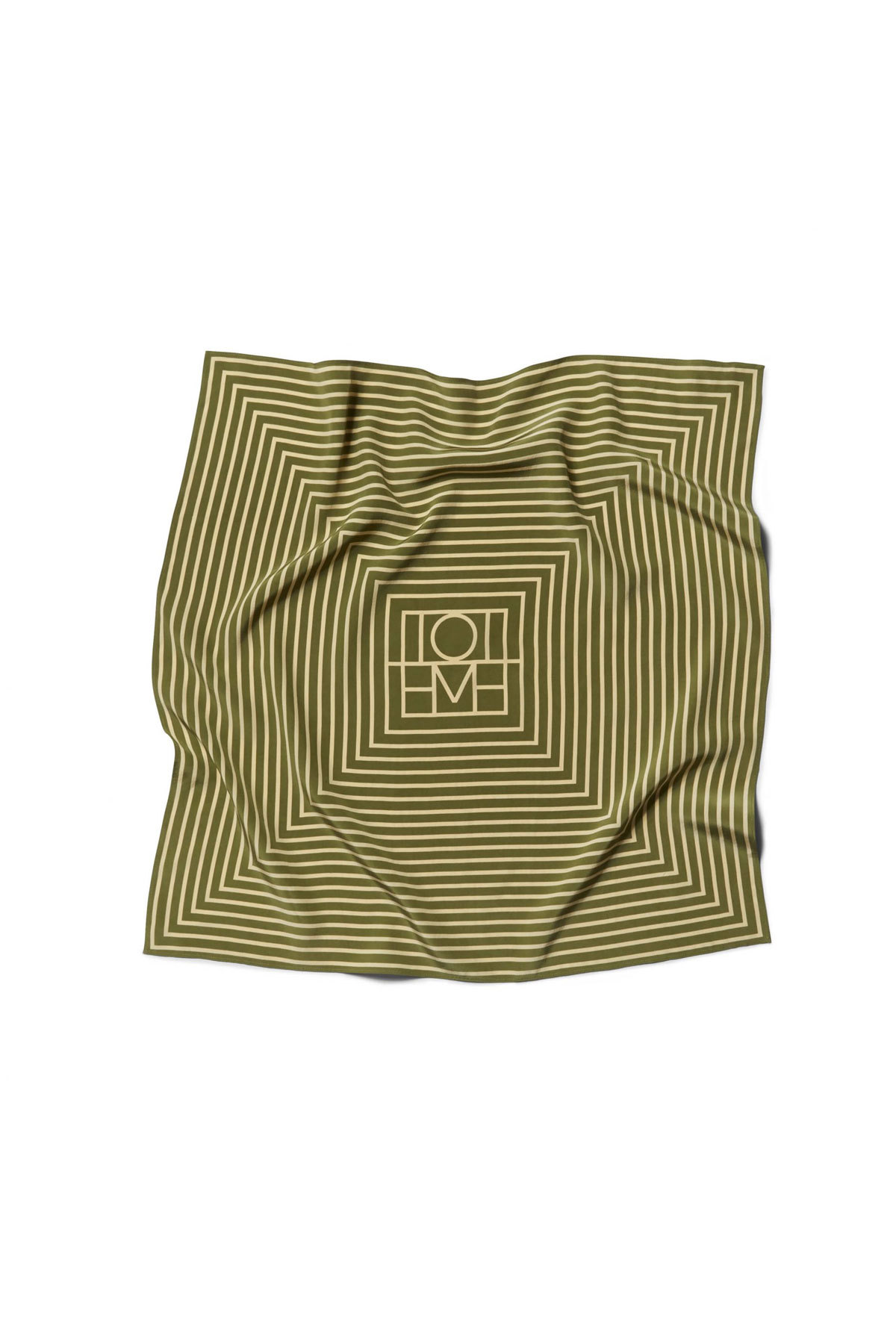 TOTÊME San Remo Silk Scarf - Green Monogram | Garmentory