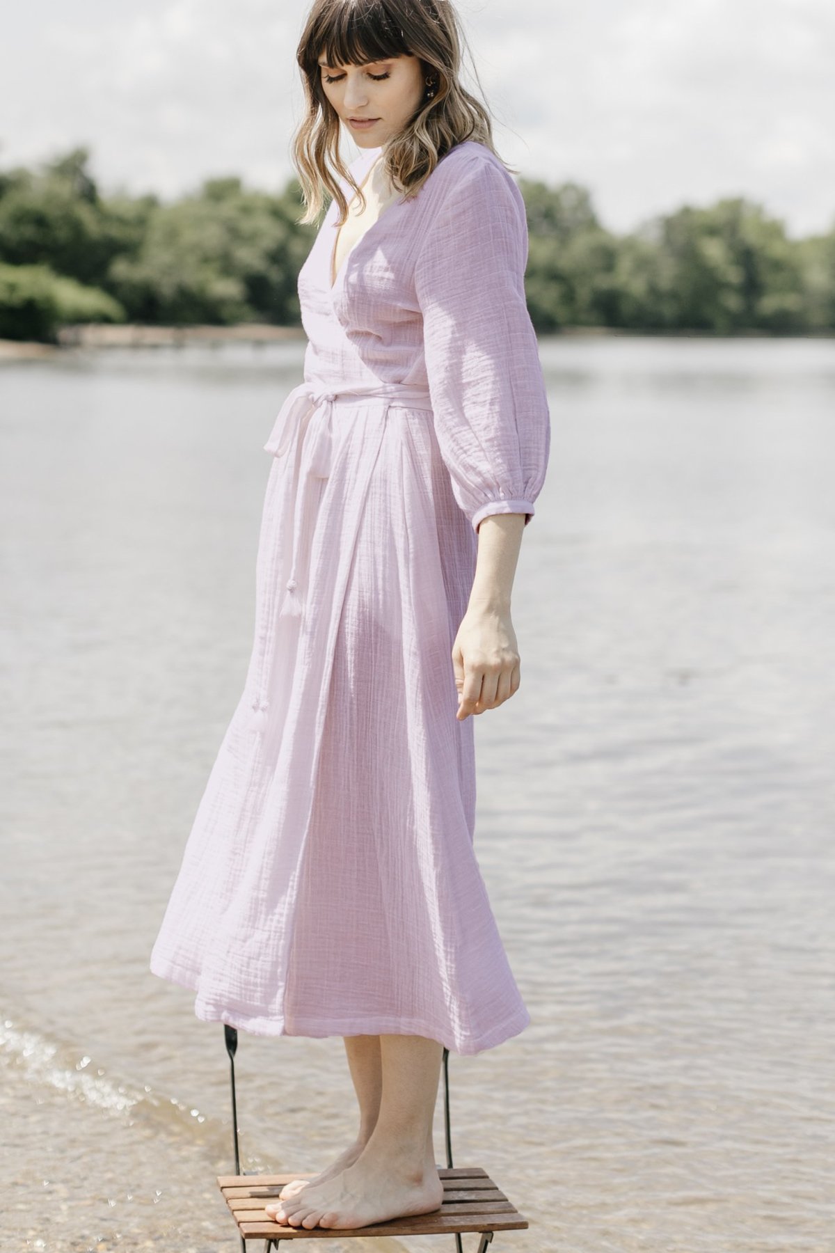 sachin and babi light blue dress Burgundy fit and flare long chiffon dress 5101 – Xiaolizi main image 0