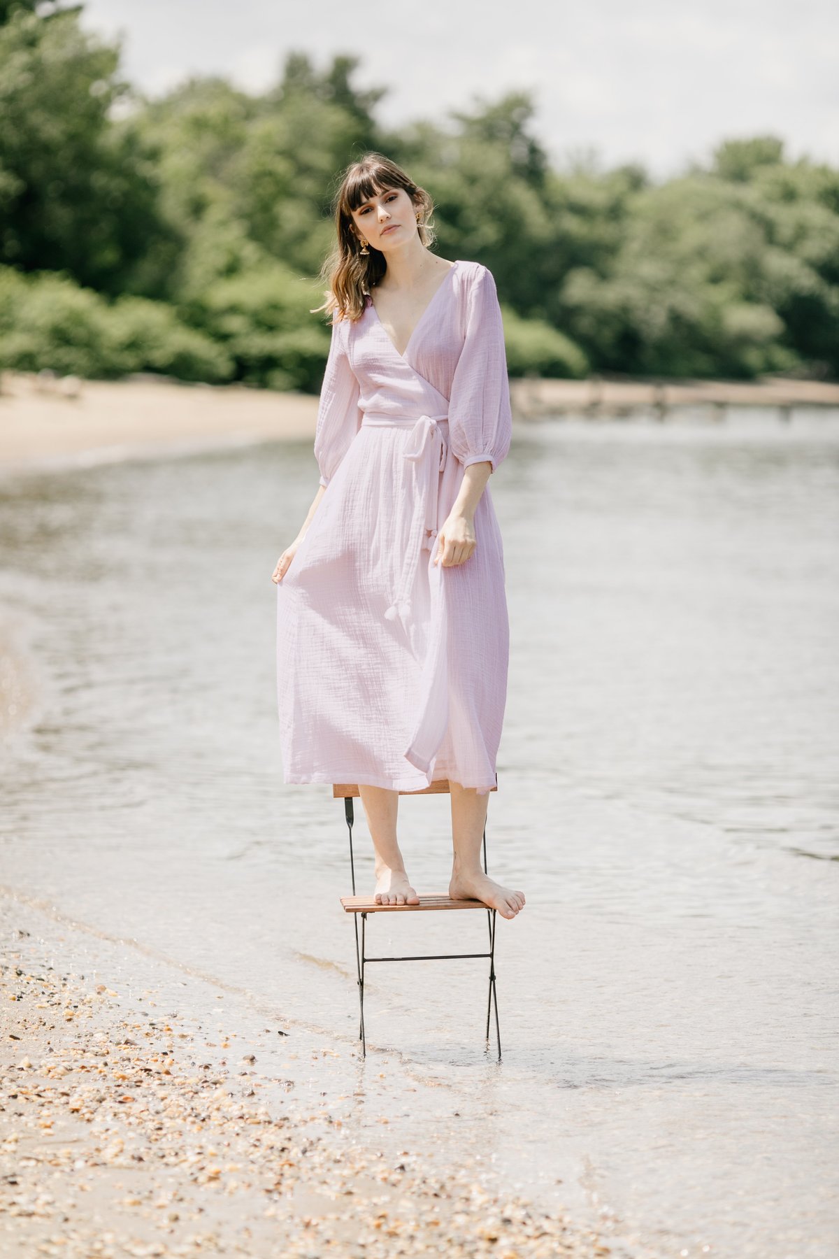 Voloshin Louisa Wrap Dress - Lavender | Garmentory