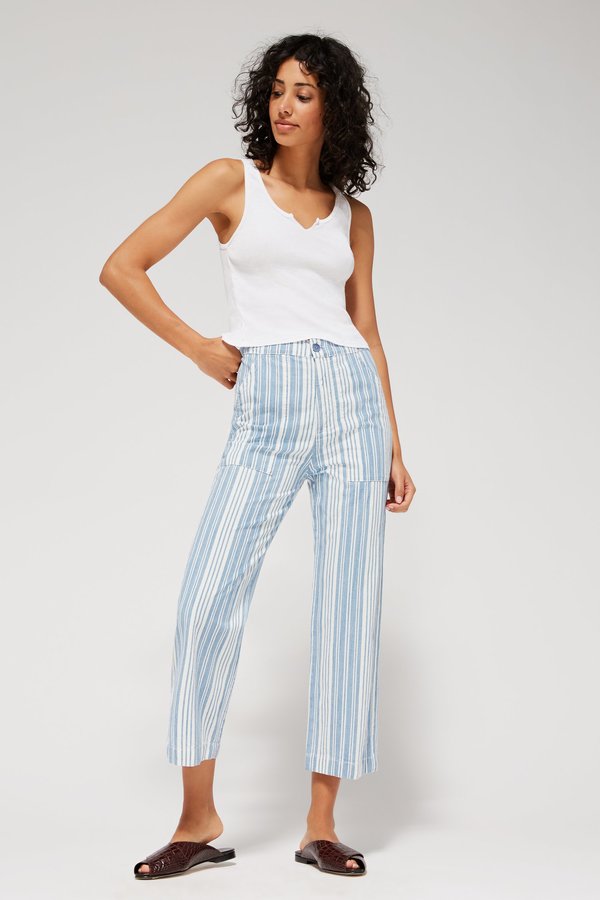 Lacausa Rowan Trousers - Indigo Stripes Lacausa Rowan Trousers - Indigo Stripes