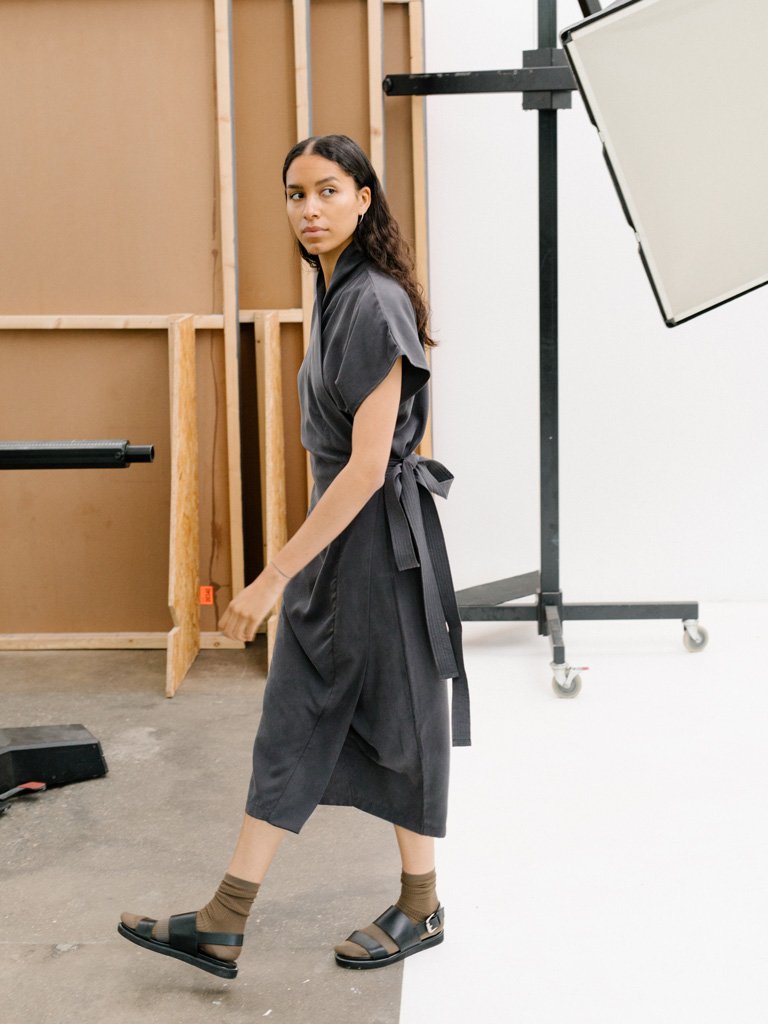 tencel wrap dress