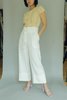 Moon River Paper Bag Belted Pants - White - Thumbnail 1