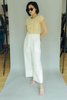 Moon River Paper Bag Belted Pants - White - Thumbnail 2