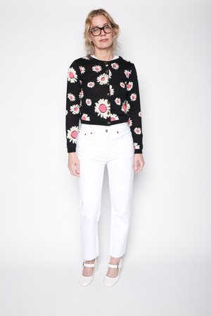 Malina Floral Jacquard Cardigan - Daisy 