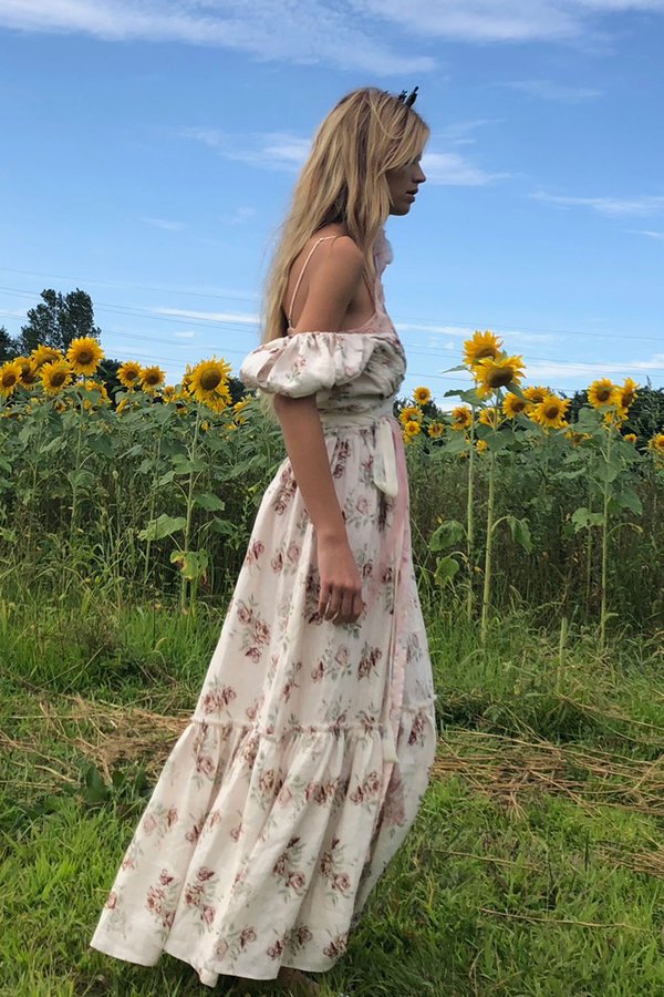 boho cotton dress Boho Patchwork Lace Asymmetrical Maxi Dress