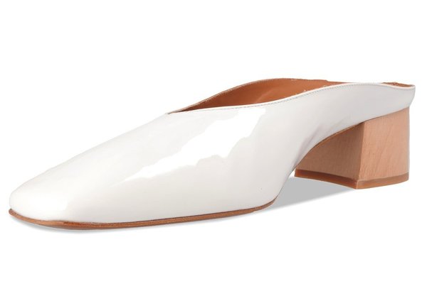 By Far Karen Patent Leather Mule - White By Far Karen Patent Leather Mule - White