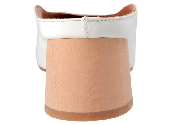 By Far Karen Patent Leather Mule - White By Far Karen Patent Leather Mule - White