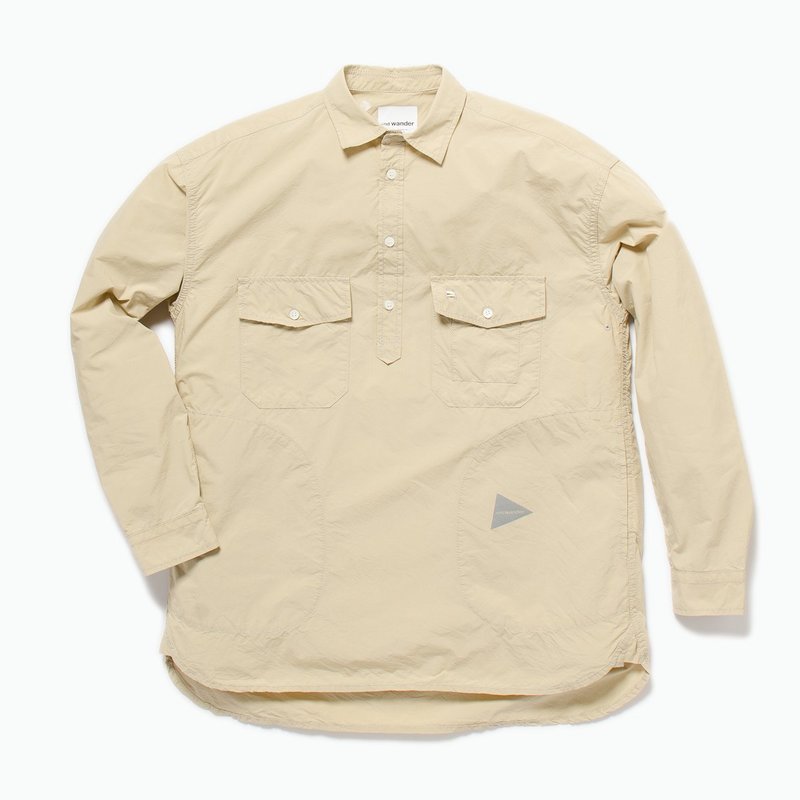 and wander Cordura Typewriter Long Sleeve Shirt - Beige | Garmentory 
