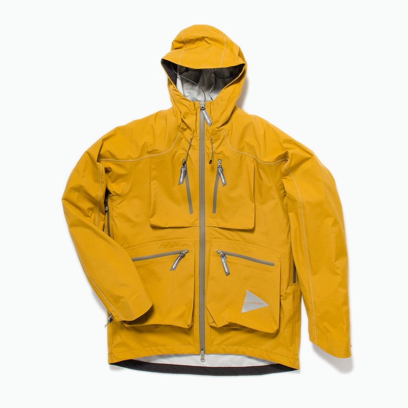 and wander E Vent Dropping Pocket Rain Jacket - Yellow | Garmentory