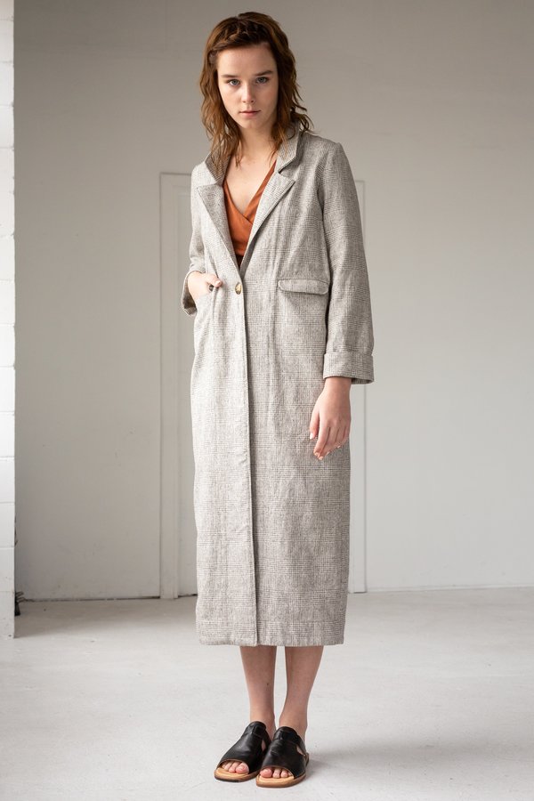 Lois Hazel Straight Duster - Plaid