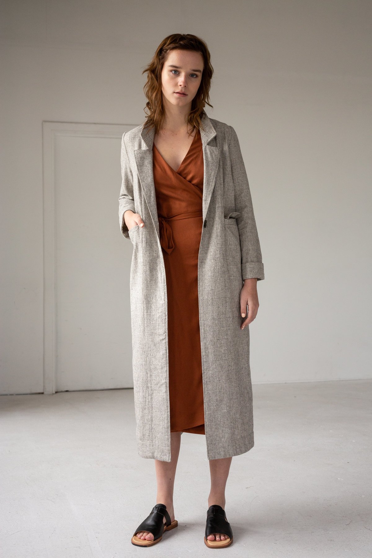 Lois Hazel Straight Duster - Plaid - Image 2 of 6