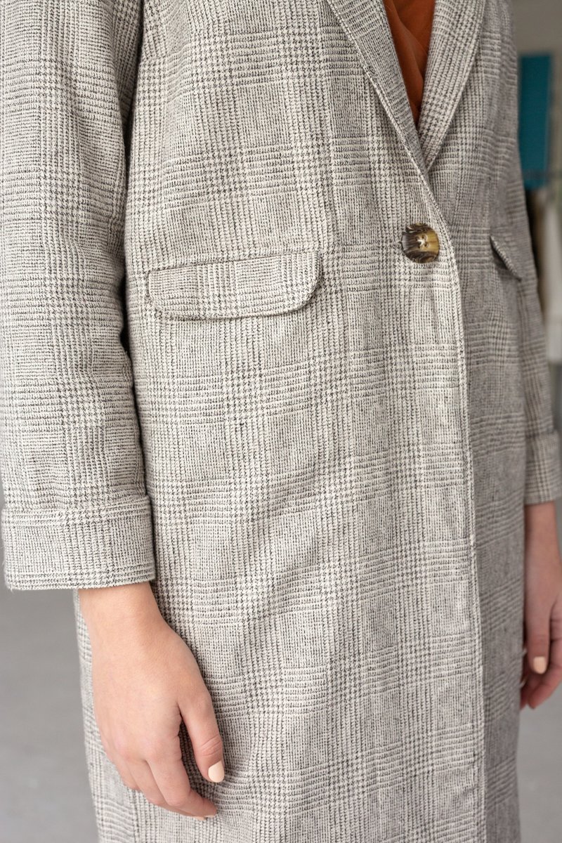 Lois Hazel Straight Duster - Plaid