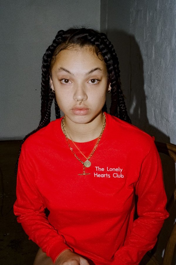 Double Trouble Gang Lonely Hearts Club Embroidered Long Sleeve Top - Red Double Trouble Gang Lonely Hearts Club Embroidered Long Sleeve Top - Red