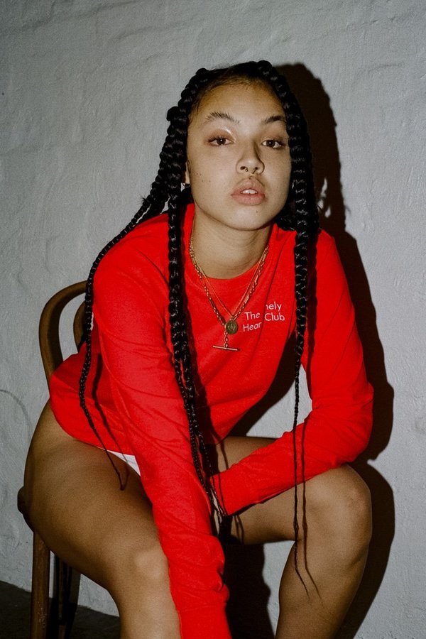 Double Trouble Gang Lonely Hearts Club Embroidered Long Sleeve Top - Red Double Trouble Gang Lonely Hearts Club Embroidered Long Sleeve Top - Red