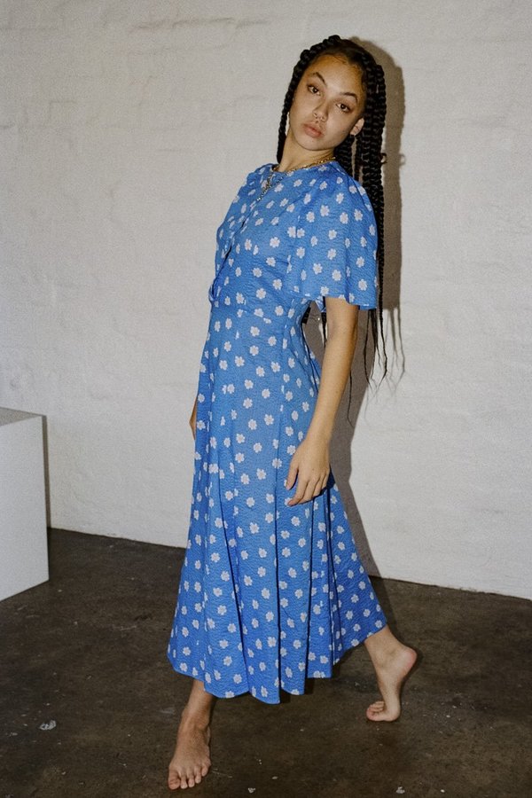 PERMANENT VACATION Lykke Floral Maxi Dress - Blue | Garmentory