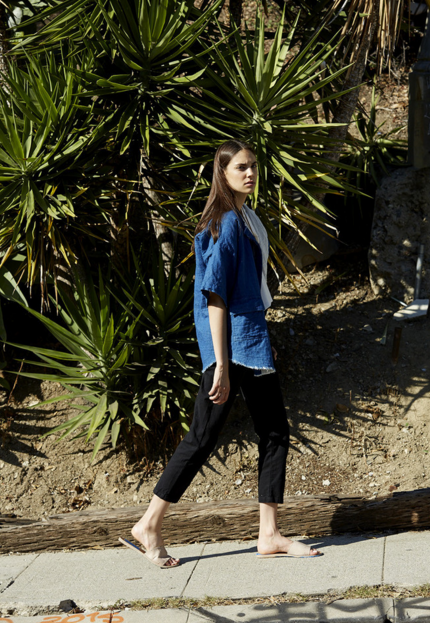 Savannah Shirt Jacket Atelier Delphine. Indigo Dyed Savannah Shirt Jacket Atelier Delphine. Indigo Dyed