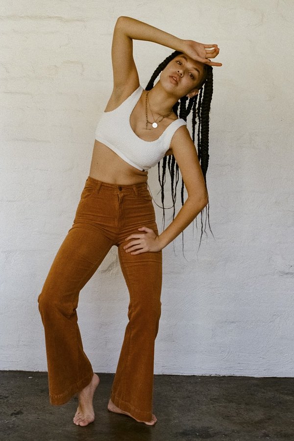 Rollas Eastcoast Flare Jeans - Tan 