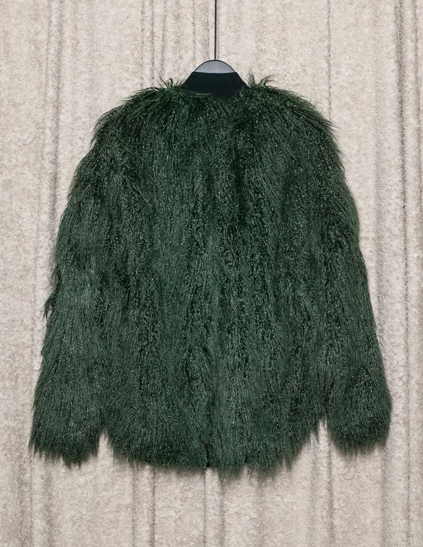 Berenik PILOT JACKET Shaggy Faux Fur - Green Berenik PILOT JACKET Shaggy Faux Fur - Green