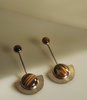 MAAARI TIGER EYE LUNAR DROPS - BRASS - Thumbnail 3