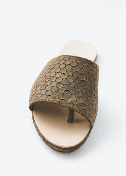 The Palatines - Caelum Slide Sandal in Bark Hex The Palatines - Caelum Slide Sandal in Bark Hex