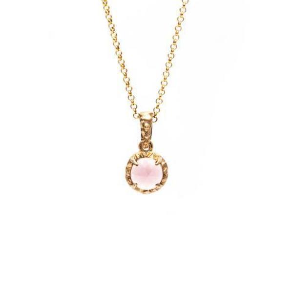 Angela Monaco Matrix Halo Necklace - Gold/Rose Quartz Angela Monaco Matrix Halo Necklace - Gold/Rose Quartz