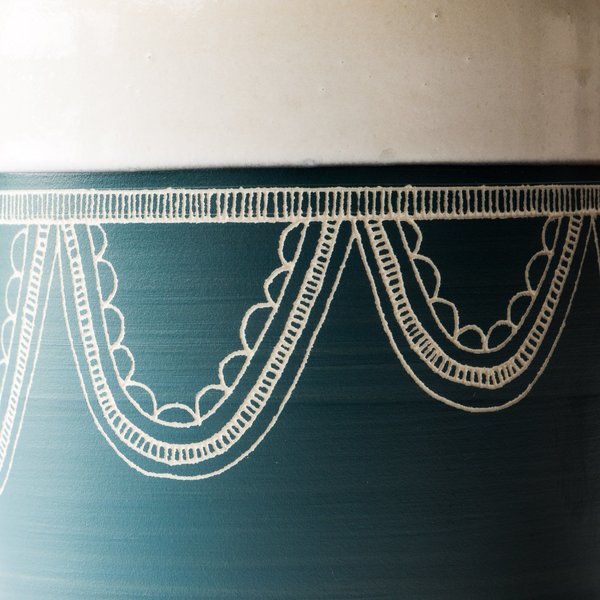 La Sauvage Utensil Crock/Vase - Blue La Sauvage Utensil Crock/Vase - Blue