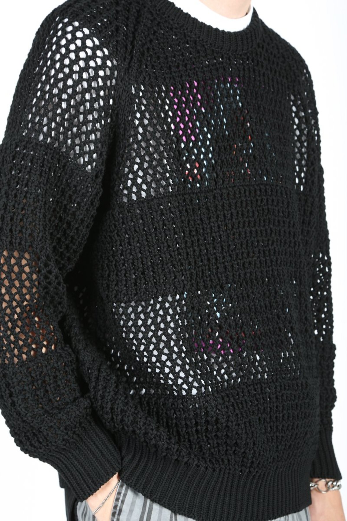 C.E cavempt STRIPE LOOSE WAFFLE KNIT﻿ Stripe-Loose-Waffle-Knit-